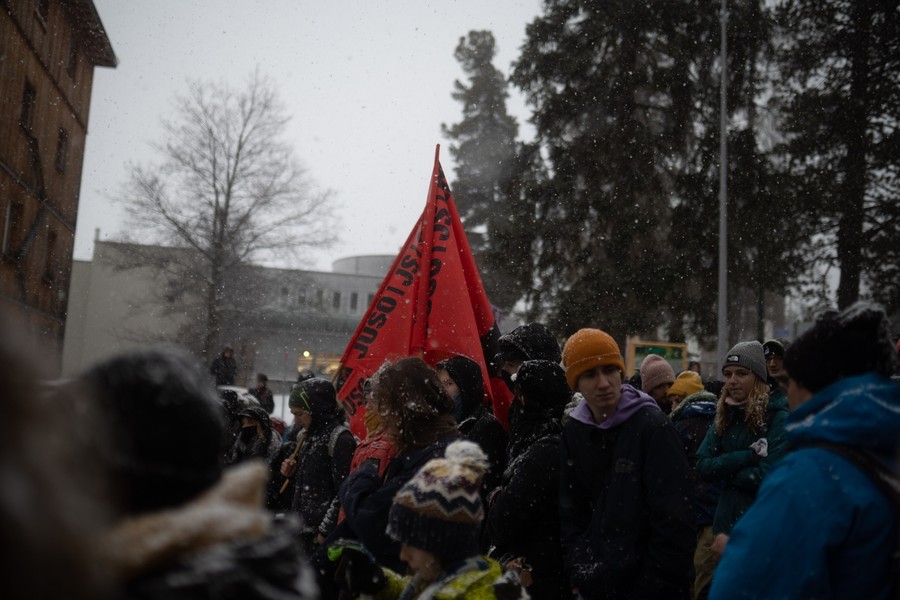 Rassemblement contre le WEF à Davos pour une justice climatique internationale