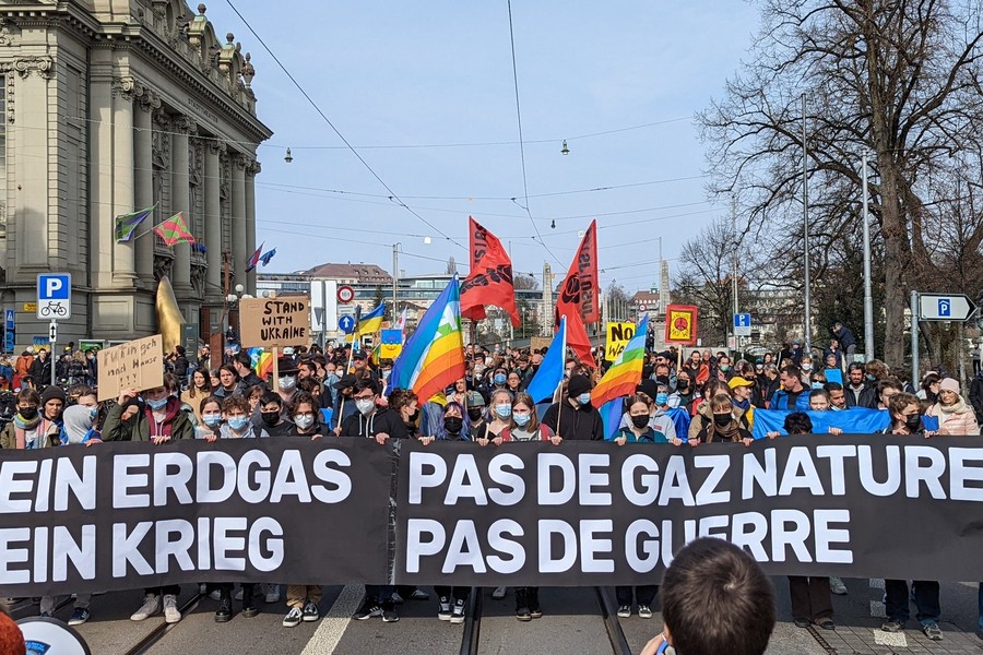 Demo gegen Erdgas und Krieg mobilisierte 5000 Personen