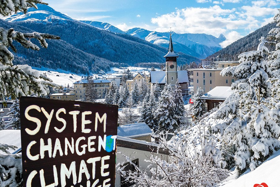 WEF-Demo: System change not climate change!