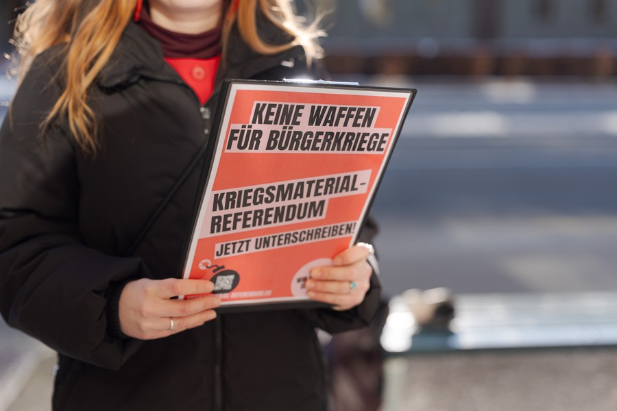 Keine Schweizer Waffen in Bürgerkriegsländer!