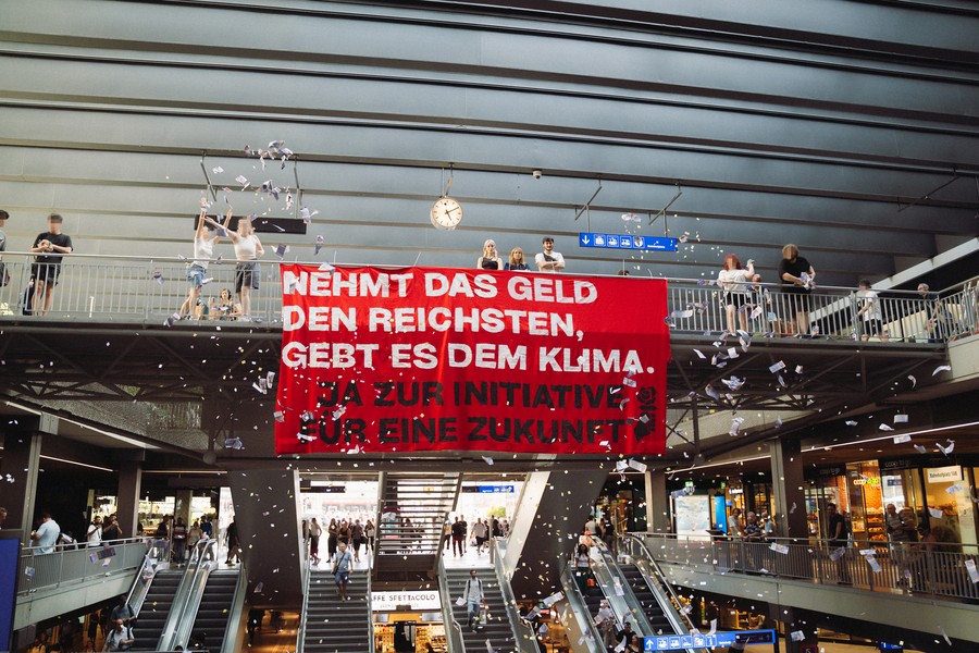 Lancierungsaktion: Nehmt das Geld den Reichsten und gebt es dem Klima!